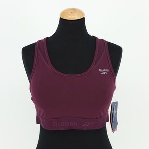 Reebok High Speed Bra Potent Purple Medium Support Racerback Women's Size Large‎